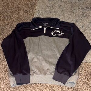 Penn State Navy and Gray Quarter-Zip Sweatshirt